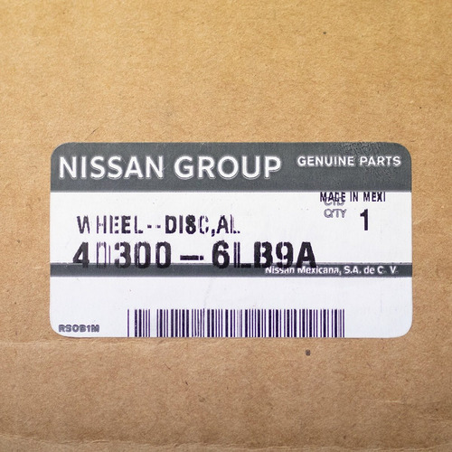 Rin Aluminio Nissan Sentra Color Negro-gris