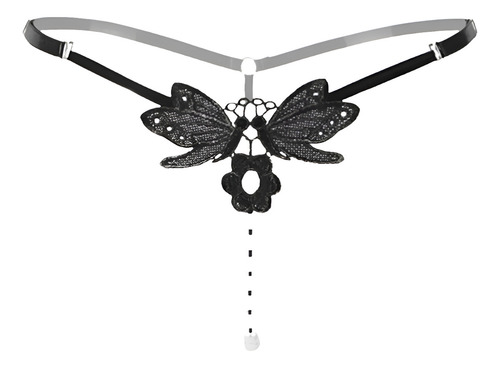 Bragas Tanga De Hilo Mujer Ropa Inter Mariposa Con Perlas