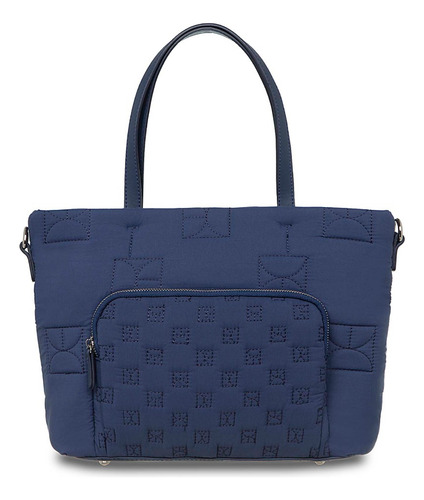 Bolsa Tote Para Mujer Con Cierre Color Azul Marino Cloe