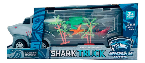 Camion Tiburon Autitos Con Accesorios Trailer - Shark Truck