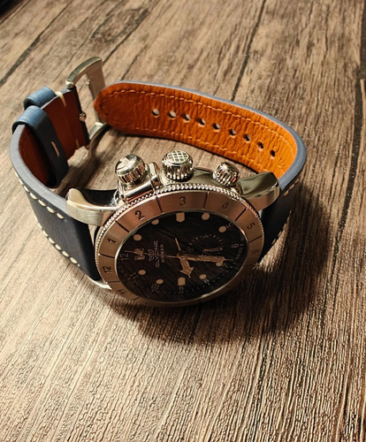 Relógio Glycine Airman Gl0151 42mm Quartz Suíço Safira Azul Aço Azul (Usado)