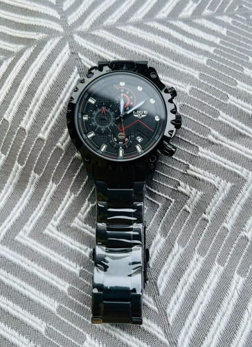 Imagen 2 de 3 de Lige Reloj Analógico De Acero Inoxidable Para Hombre