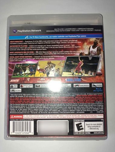 Nba 2k12 Para Ps3 Físico (Usado)