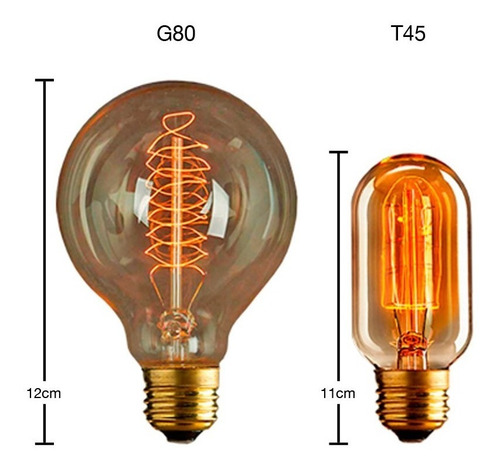 Imagem 3 de 6 de 4x Lâmpada Vintage Retrô - Thomas Edison - Filamento Carbono