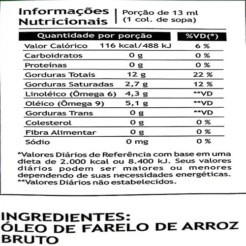 Óleo De Arroz Da Pazze - 250ml