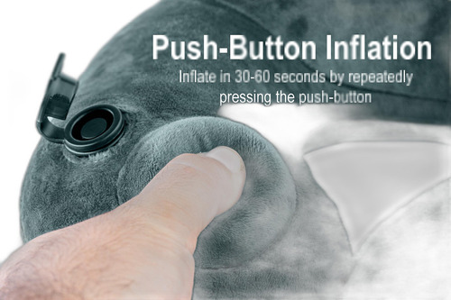 Pulsador Almohada Hinchable Para Cuello De Avión Viaje Equip