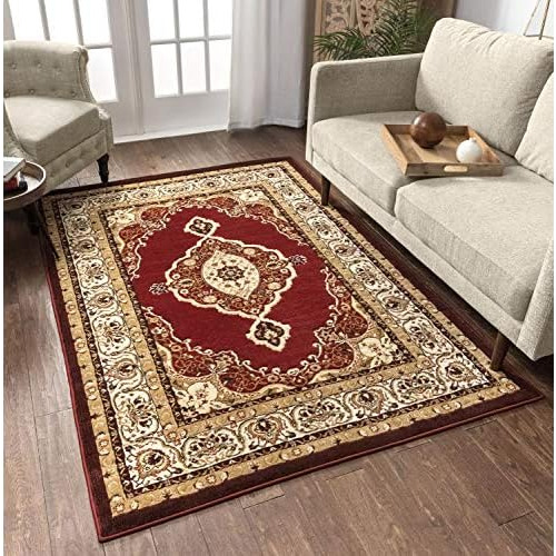 Alfombra Persa Grand Medallion Red Area 5x7 (5&#39; X 7...