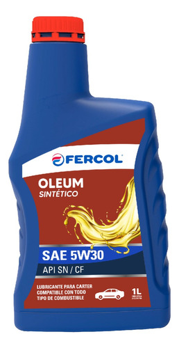 Aceite Fercol Oleum Sintetico 5w-30 Multigrado 1lt