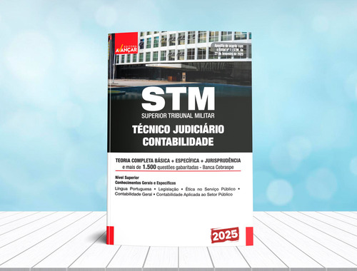 Apostila Concurso Técnico Judiciário - Área Apoio Especializado - Contabilidade Do Superior Tribunal Militar - Stm 2025 - Editora Avançar