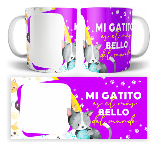 Taza Personalizada Yo Amo A Mi Gato Michi Varios Modelos Gatito Mi Gatito Es El Mas Bello Del Mundo
