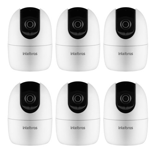 Kit 6 Câmeras 360 Full Hd Wi-fi Im4c Com Alarme Intelbras