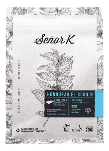 Señor K Café Grano Surtido Honduras 250 Gr / Qué Té Quieres