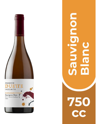 Vino Indómita Duette Sauvignon Blanc Botella 750cc