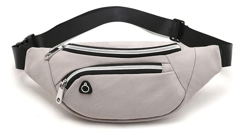 Riñonera Unisex Yunghe Modelo Triangular - Gris Claro