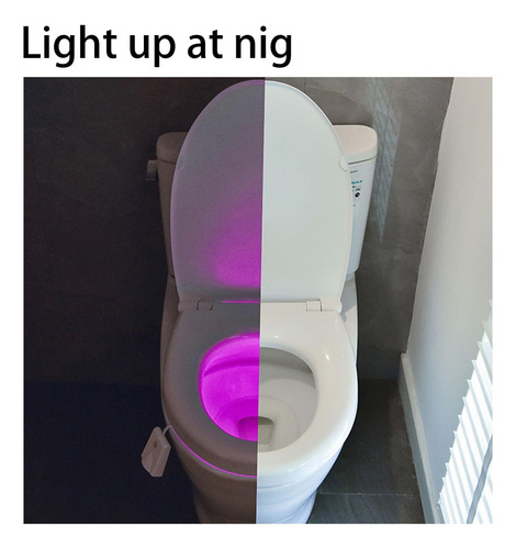 Sensor Movimiento Y Luz Led Nocturna For El Baño Impermeable