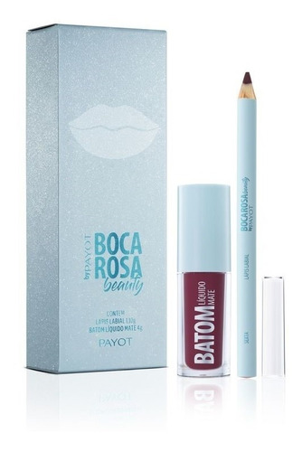 Batom E Lápis Boca Rosa By Payot Kit De Maquiagem Original