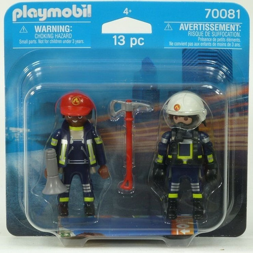 Imagen 2 de 6 de Playmobil Duo Pack 70081 Bomberos Con Equipo Figura Acc Edu