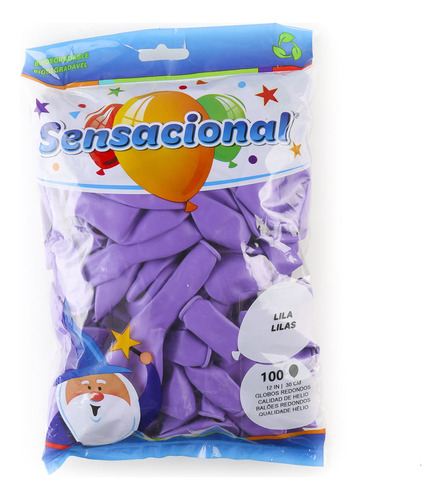 Globos Estandar 100 Piezas No 12 Lila Sensacional