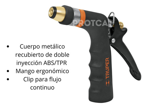 Pistola Para Riego 2 Funciones + Manguera 1/2 Reforzada 4