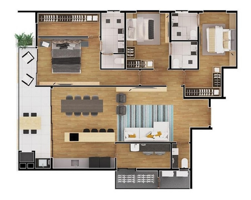 Imagem 14 de 14 de Apartamento No América Com 3 Quartos Para Venda, 161 M² - Lg7237