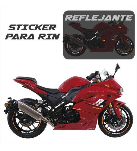 Kit Sticker Reflejantes Para Rin Dinamo R4 + Regalo