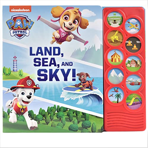 Book : Paw Patrol - Land, Sea, And Sky - 10-button Sound...