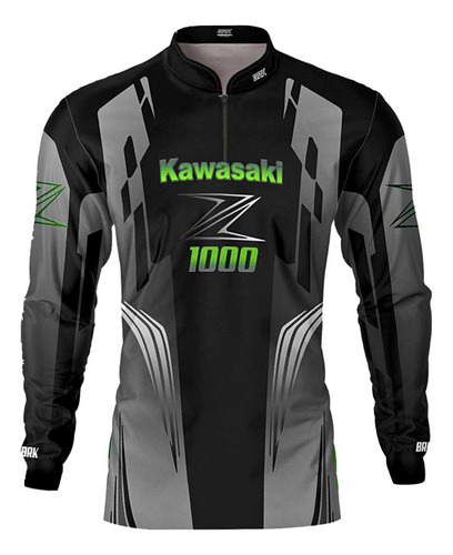 Camiseta Brk Motociclismo Kawasaki Z1000 Com Fpu 50+