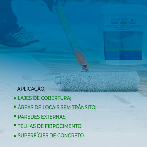 Manta Líquida Emborrachada Barone 12kg Cor Branca