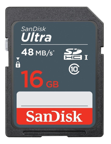 Imagen 1 de 1 de Tarjeta de memoria SanDisk SDSDUNB-016G-GN3IN  Ultra con adaptador SD 16GB