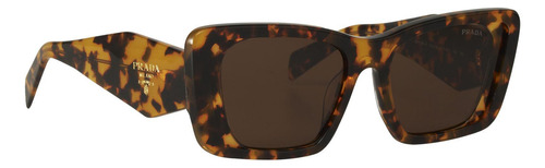 Prada Spr 08ys 01v-8c1 Oversized Rectangular Honey Havana (Usado)