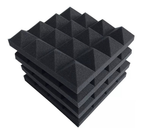 6 Unidades Espuma Acústica Aislante Alta Calidad Pack Negro