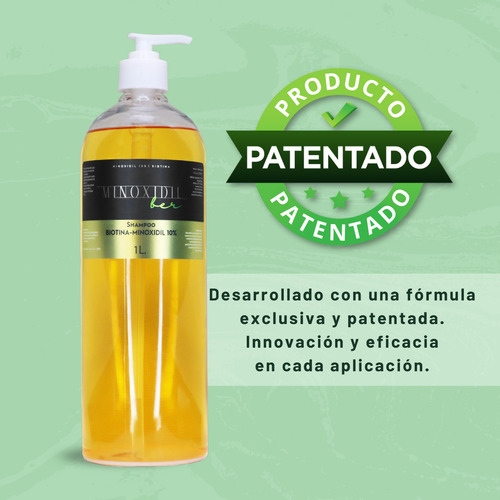 Shampoo Premium Minoxidil 10% Con Biotina 1l Cabello Y Barba