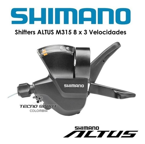 Imagen 3 de 7 de Shifter Shimano Altus M310 Palanca Cambio 8v Bicicleta Mtb