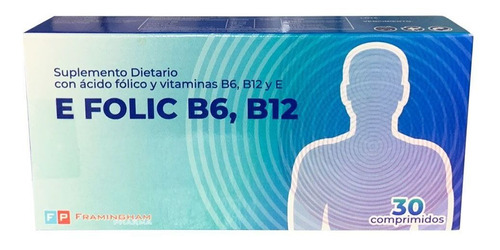 E Folic B6 B12 X 30 Comp Vitaminas + Ácido Fólico Original