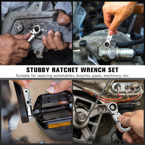 Conjunto De Chaves Combinadas Flex- Stubby Ratcheting De 5 P