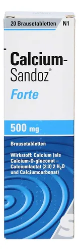 Calcio-sandoz Forte 500 Mg 20 Tableta Efervescente
