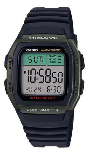 Reloj Casio Hombre Modelo W-96h-3av Sumergible 