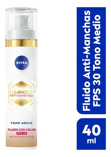 Nivea Luminous630 Fluido Anti-Manchas FPS Tono Medio 40 ml Todo Tipo de Piel