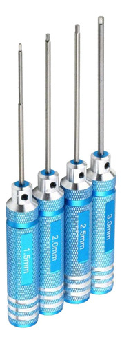 Juego De Destornilladores Hexagonales Rc, 4x, 1,5mm, Azul