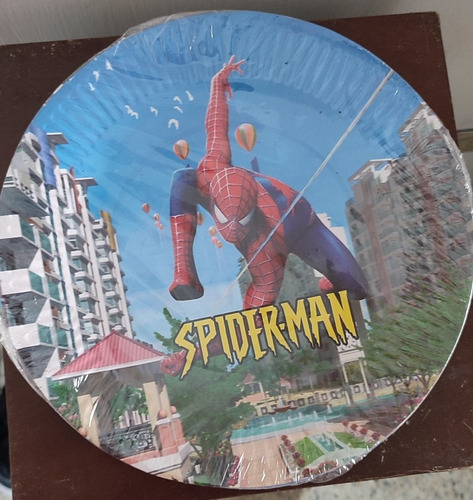 Platos Fiesta Cotillón Spiderman Hombre Araña 