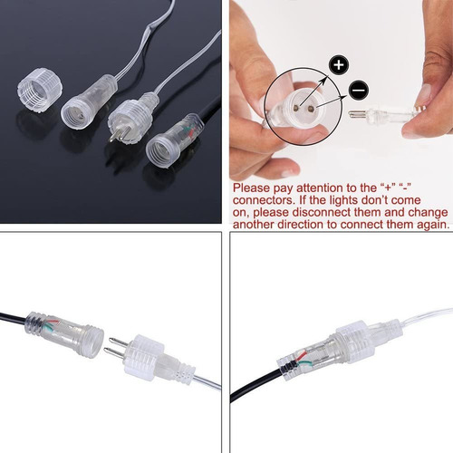 Serie Festivales Meteor Luces Lluvia Led 8 Tubos 30cm 144led