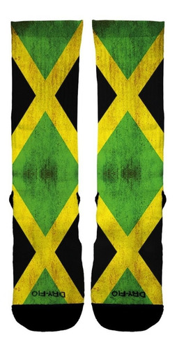 Imagem 2 de 3 de Meia Personalizada - Jamaica Flag - Dryfit - Meias Elite