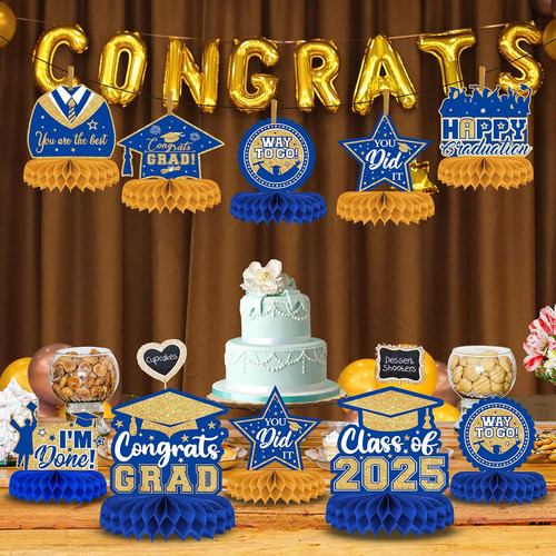 8 Piezas Decoración Mesa Graduación Clase 2025