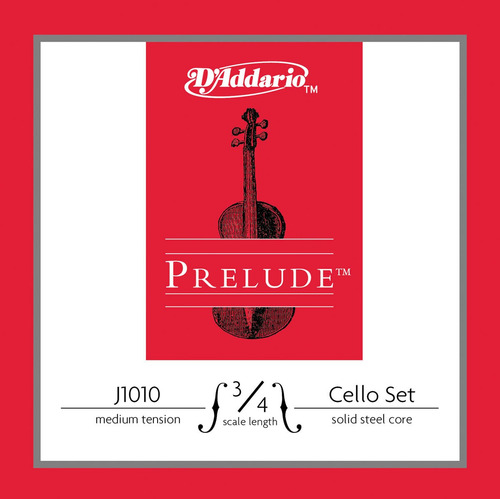 Encordado Daddario J1010 3/4m Prelude Media Para Cello 3/4