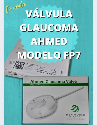 Imagen 1 de 1 de Valvula Glaucoma Ahmed Ref 535