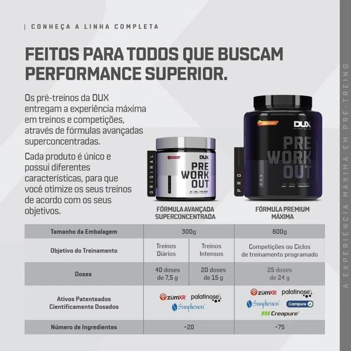 Suplemento en polvo Dux Nutrition Pré Treino L-arginina sabor ponche de frutas x 600g