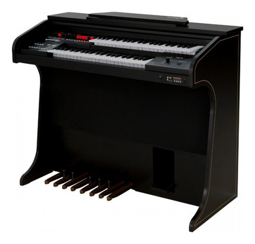 Orgao Eletronico Harmonia Hs75 Preto Brilho