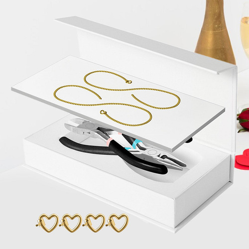 Kit De Pulsera Permanente, Pulsera Con Cierre 1 Par De Oro