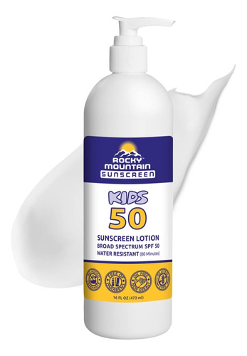 Locion Rocky Mountain Sunscreen Spf 50 Para Ninos, Proteccio