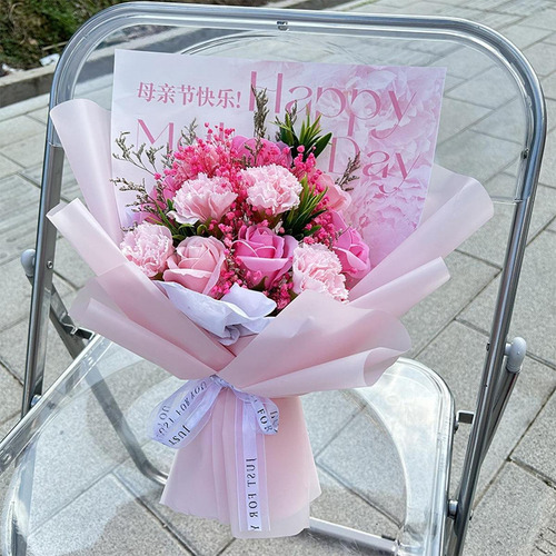 Arreglo De Flores De Jabón Artificial Arreglo Floral Rosa